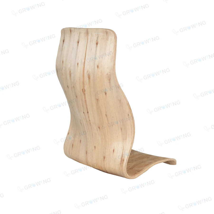 Natural Customized Chairs Bent wood Parts Curved Plywood ,Doule Layer Bending Wooden Chair Plywood 7600#