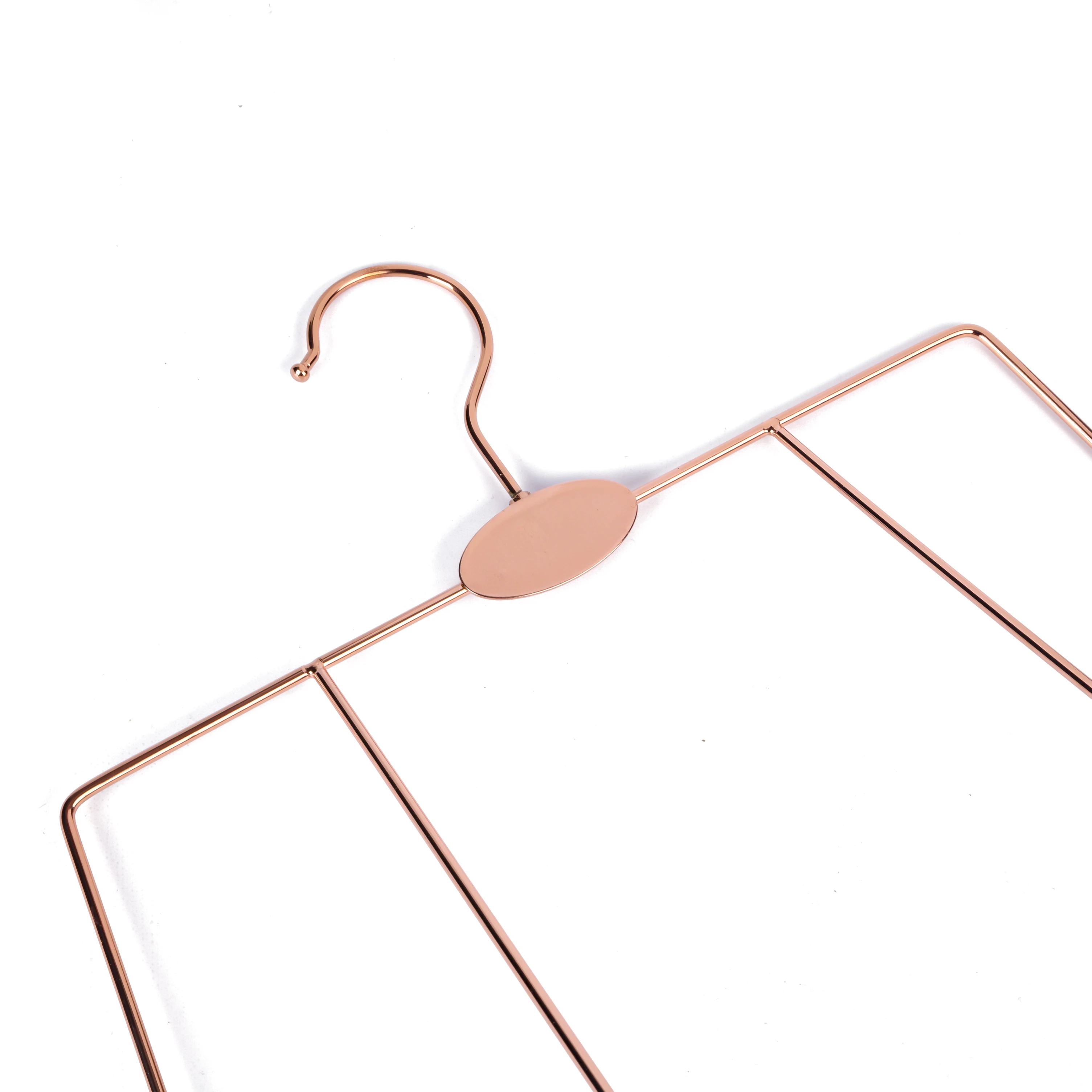 Chinese factory price copper metal body bikini hanger clothes rose gold swimwear hanger