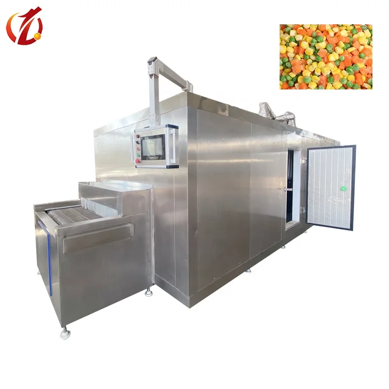 Food Manufacturer Industry Frozen Sea Cucumber With Belt Tunnel Freezer Iqf Freezing Machine