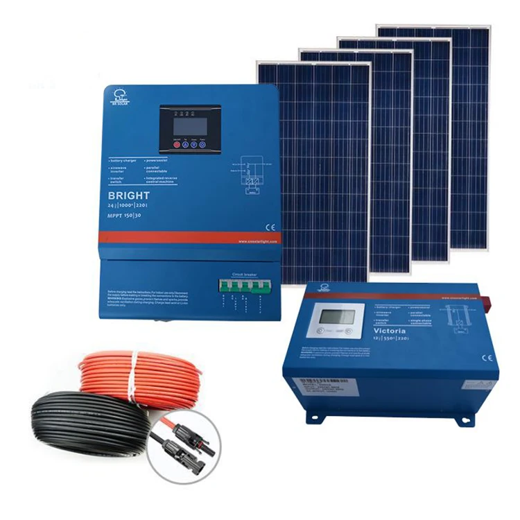 DC24v - AC220v inverter solar system home off grid solar power system 1kw