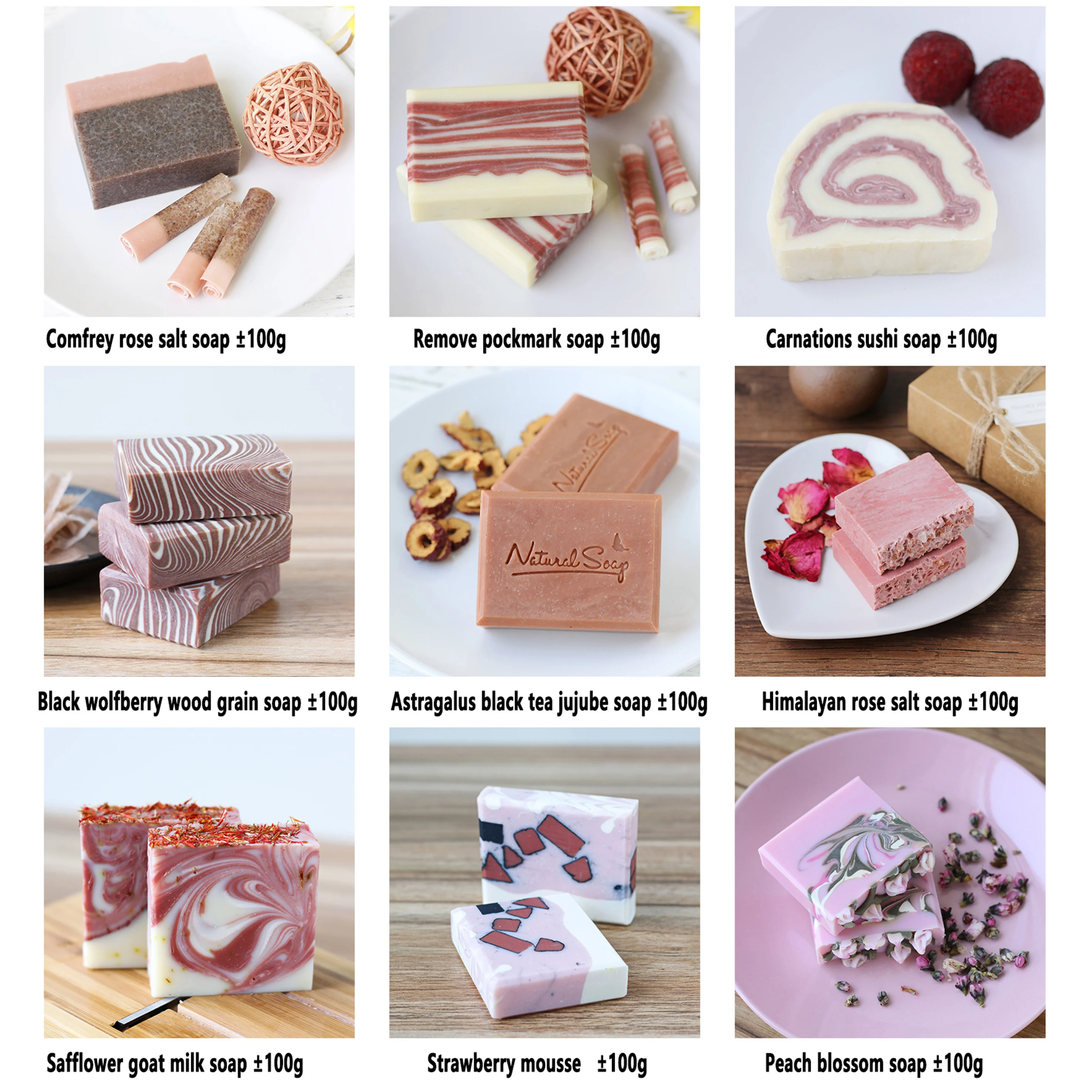 Handmade Cold Pressed Soap Deep Cleansing Moisturizing Face Washing Handmade Ginseng Agate Soap