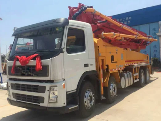 SYG5502THB 620C-10 Brand New  56m Concrete Boom Pump Truck 160m3/h Output Mounted Concrete Placing Boom Pump Micro HV Pump Truck