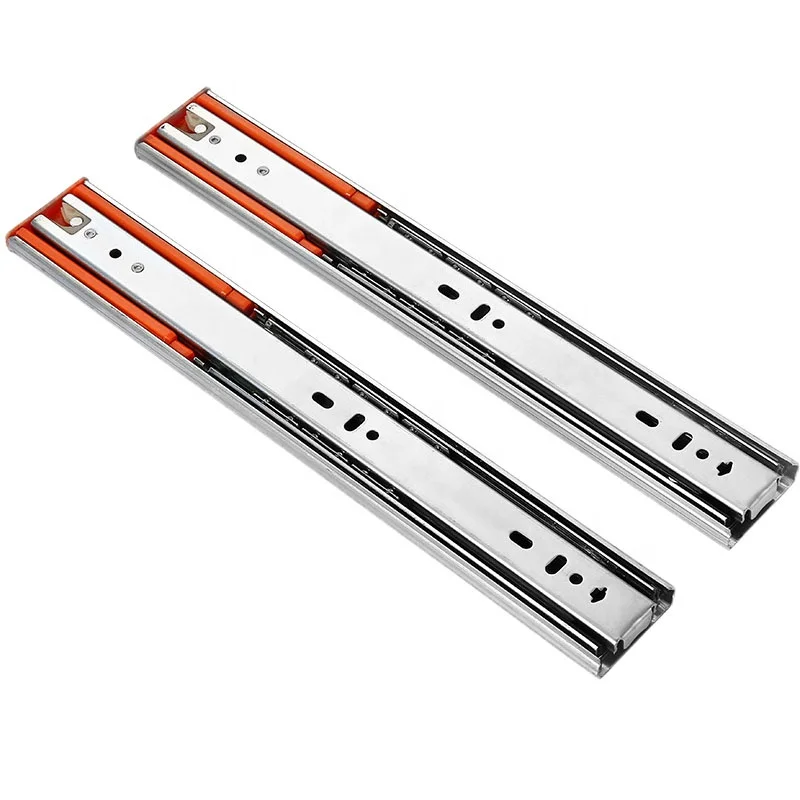 Kitchen Cabinet Drawer Rail Stainless Steel 3-fold Full Extension Ball Bearing Drawer Slide For Cabinet Accessories