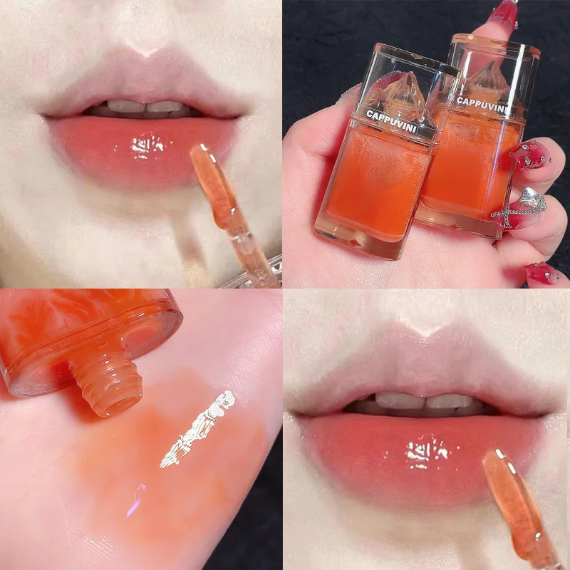 Ice Mountain Lip Gloss Glaze Crystal Jelly Transparent Glass LipOil Moisturizing Waterproof Liquid Lips Cosmetics