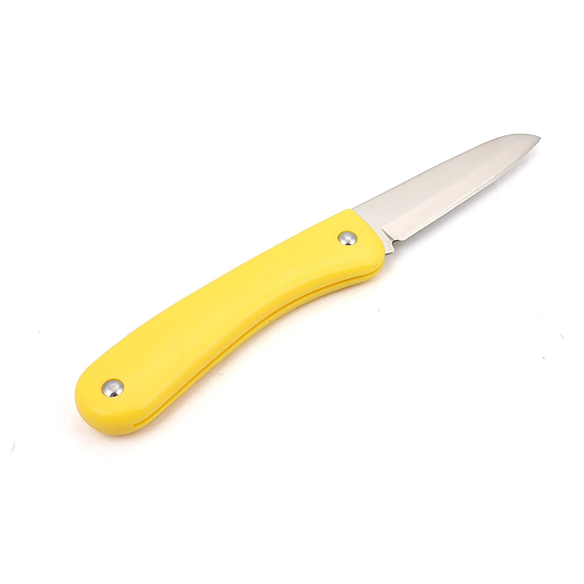 Portable Stainless Steel Fruit Knife with Plastic Handle Easy Carrying with Folding Feature for Kitchen Use