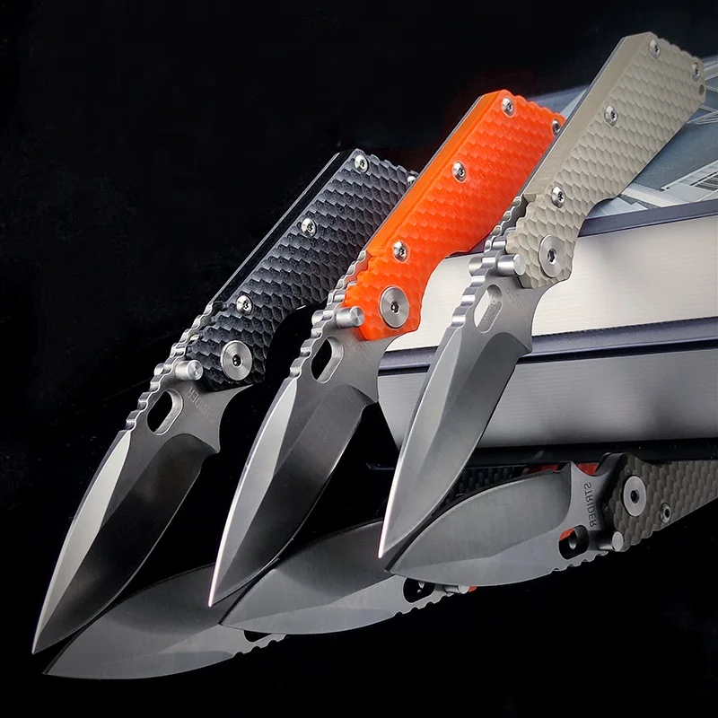 Outdoor EDC Camping Pocket Knife 420 Stainless Steel G10 Anti slip Handle Folding Knife