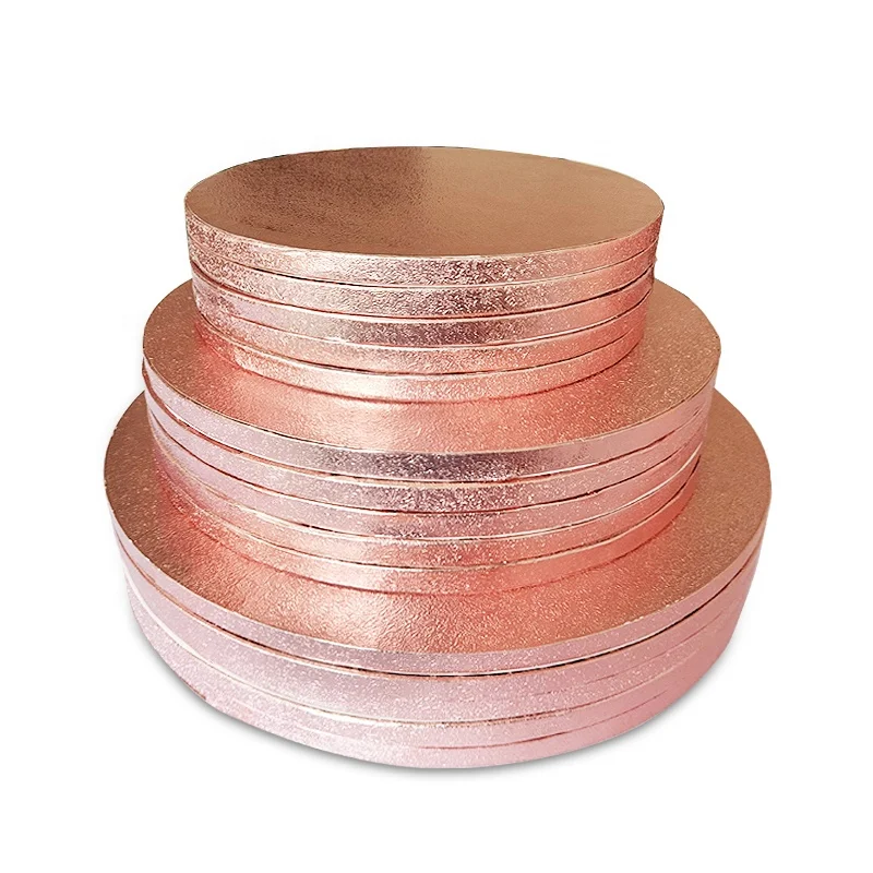 
Wholesale Price High Quality Rose Gold Corrugated Board Cake Drum Board 