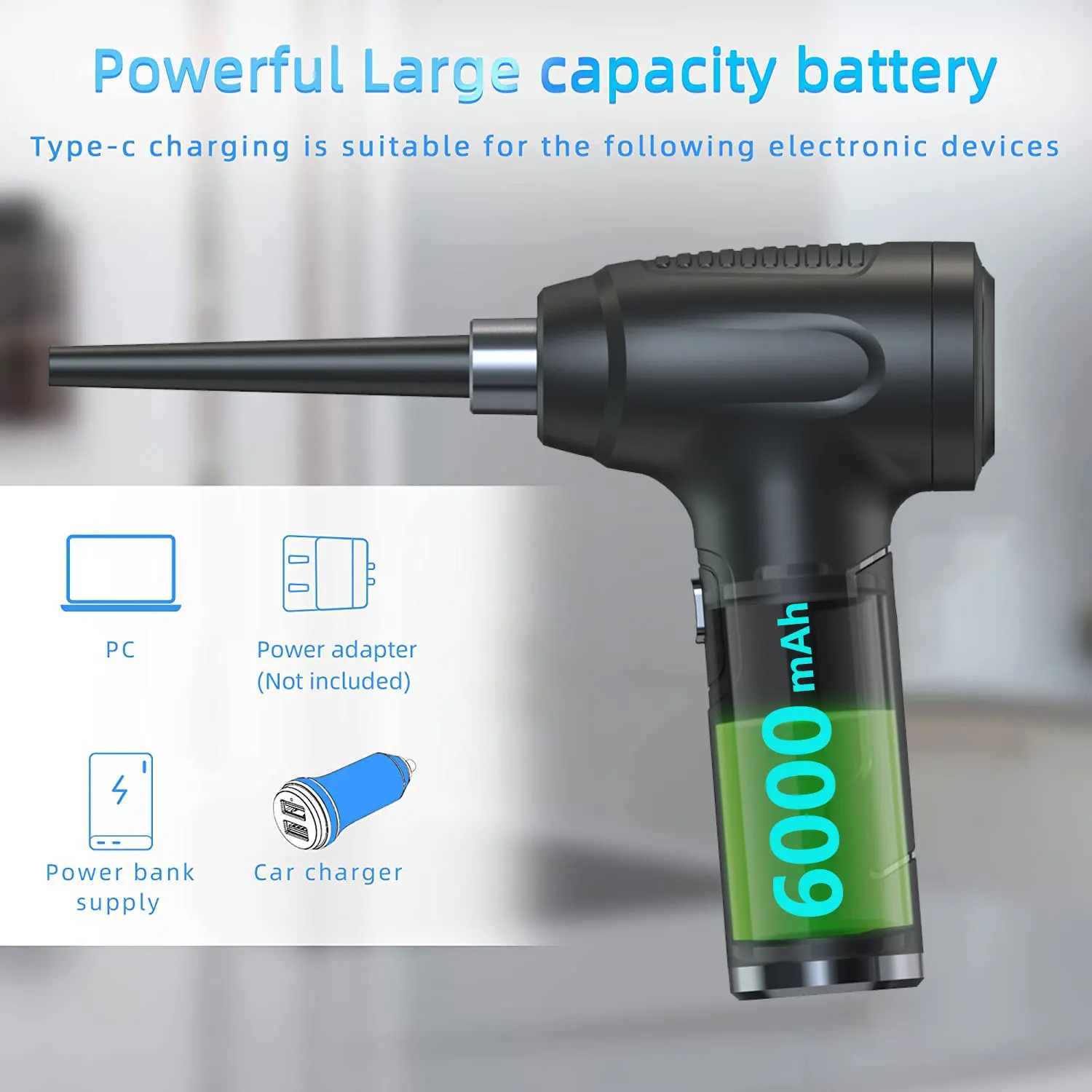 Cordless Air Duster Portable Home Wireless Mini Handheld Dry Vacuum Cordless Vacuum Cleaner For Car Keyboard Home Air Blower