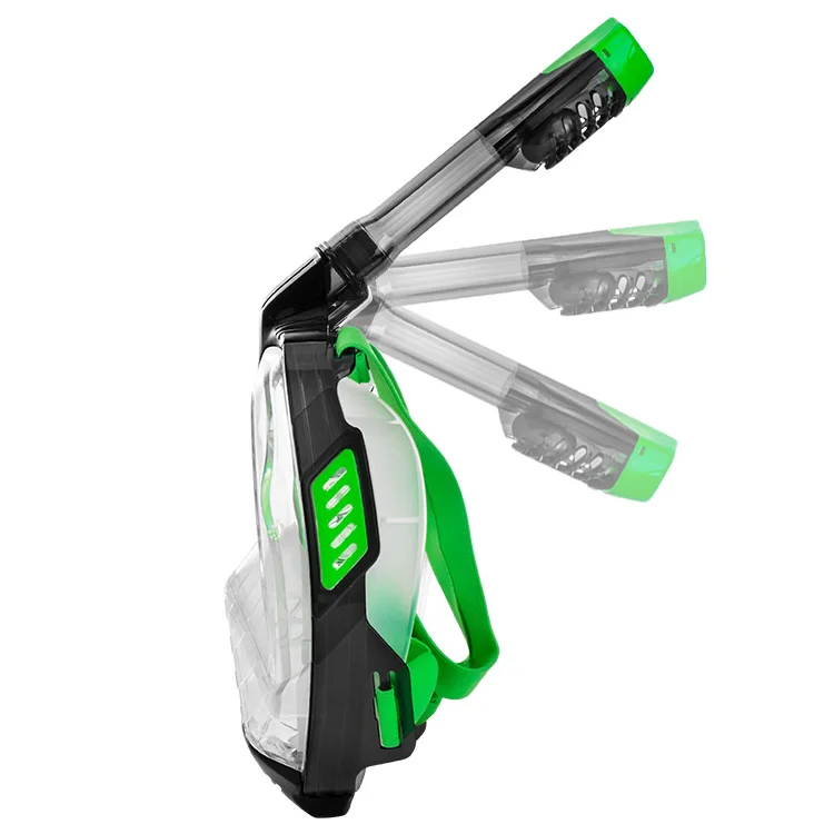 Pink/Black Professional Full Face Dry Top Underwater Camera Diving Mask