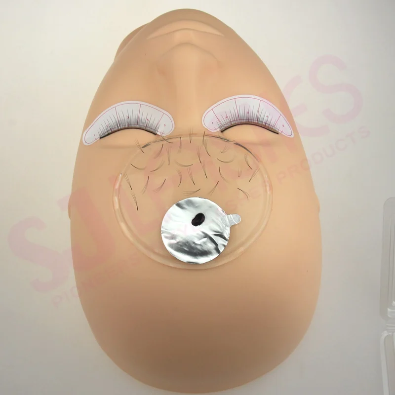 Silicone Eyelash Mannequin Head Lash Training For Eyelash Extension Beginner Practice Training Head eyelash extension mannequin