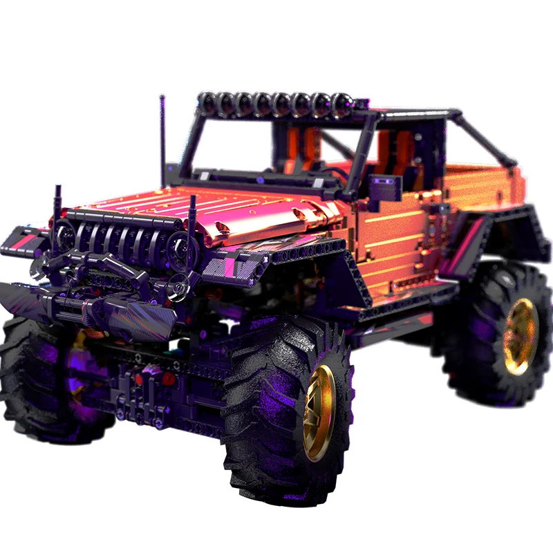 MJI 8503 Off-road SUV Car High Tech Sports Car Racing Supercar  Model With Motor Remote Vehicle DIY Building Blocks Toys