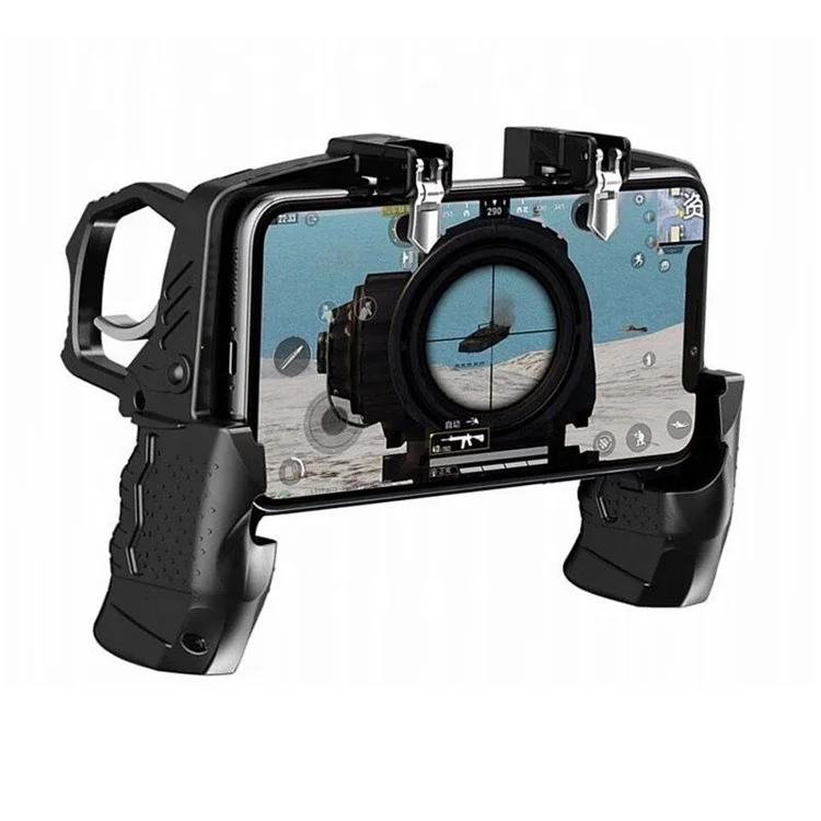 
K21 For Pubg Mobile Controller Smartphone Gamepad Joystick With L1r1 Sharpshooter Metal Trigger Fire Button 