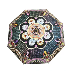 Wholesale  cheap souvenir commercial pongee Gift folding Umbrella Promotion custom logo printing automatic foldable Umbrella