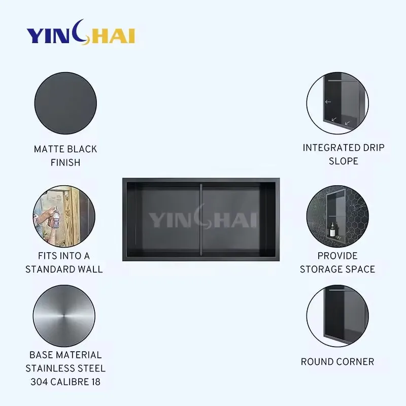Настенная ниша 304 ванной комнаты с логотипом OEM
