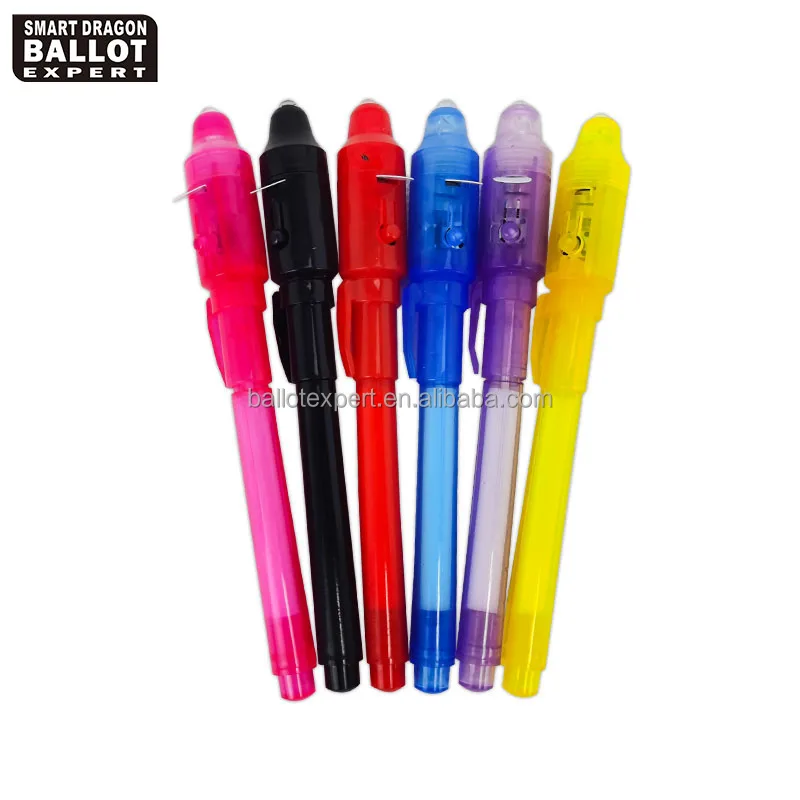 Hot Selling Fashion Invisible Ink Pen Customized Invisible UV Light Pen For Kids And Adults