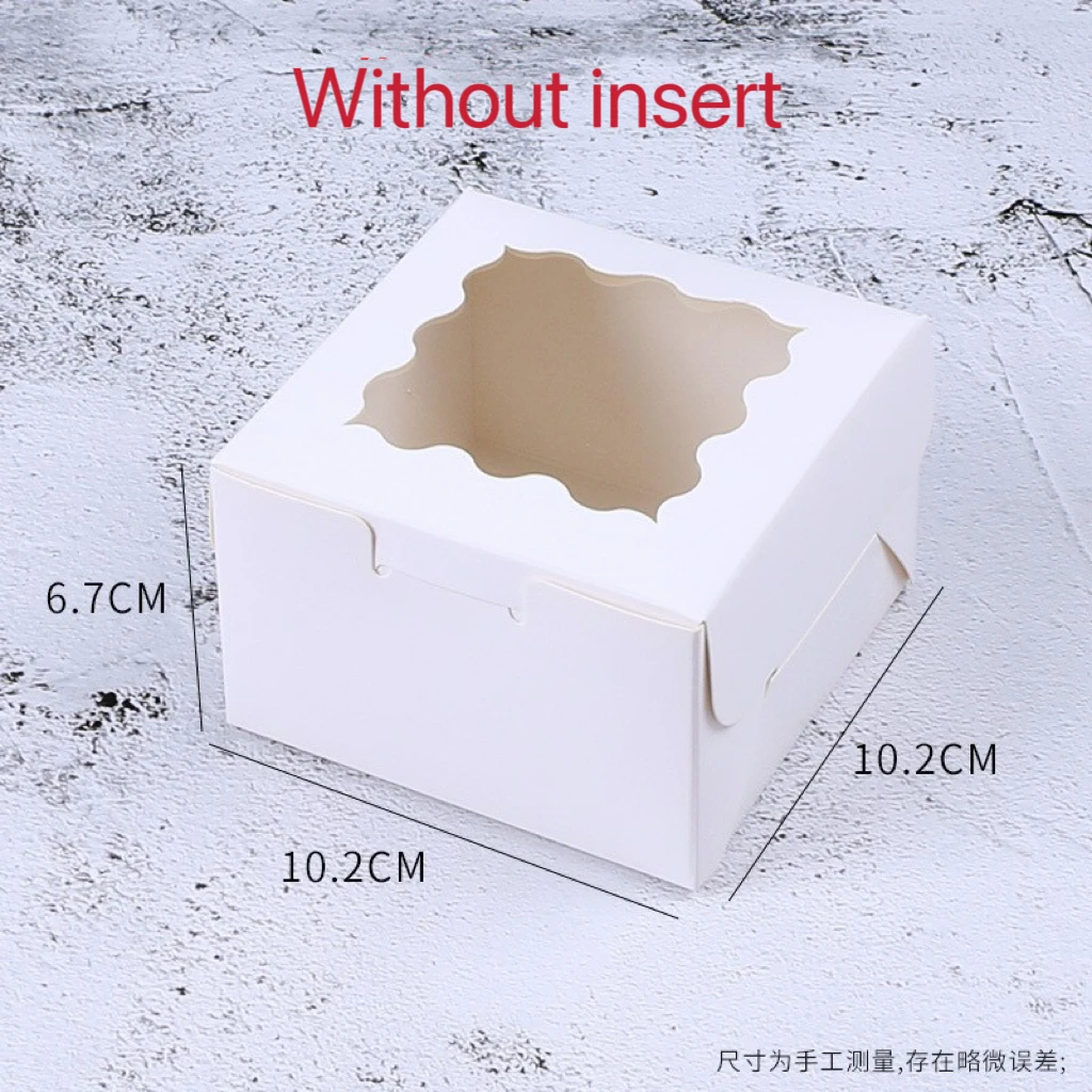 Custom folding flat cardboard luxury pastry bread cake bread doughnut Kraft paper box with window