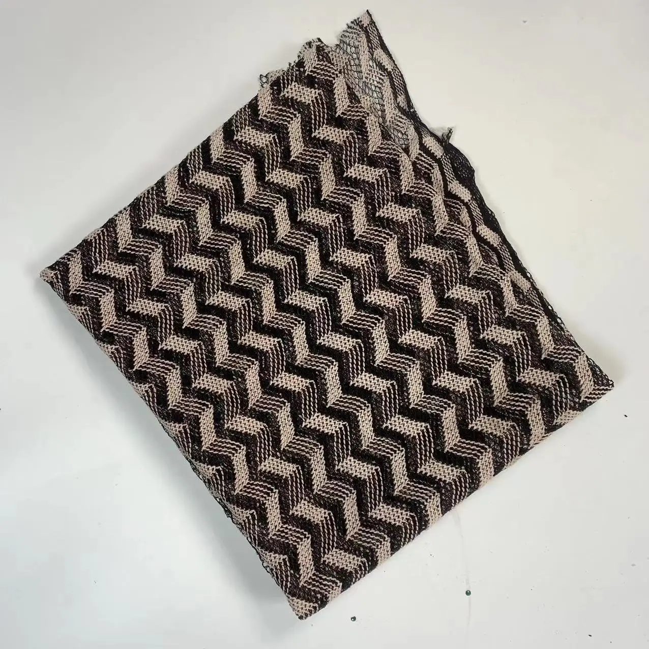 Прямая поставка от производителя, двухцветный полиэфирный хлопок, Африканский нигерийский узор, вязаная кружевная ткань