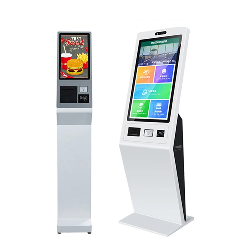 Android Window Restaurant Ordering Vending Self Service Payment Kiosk Touch Screen Unattended Terminal Kiosk printer scanner