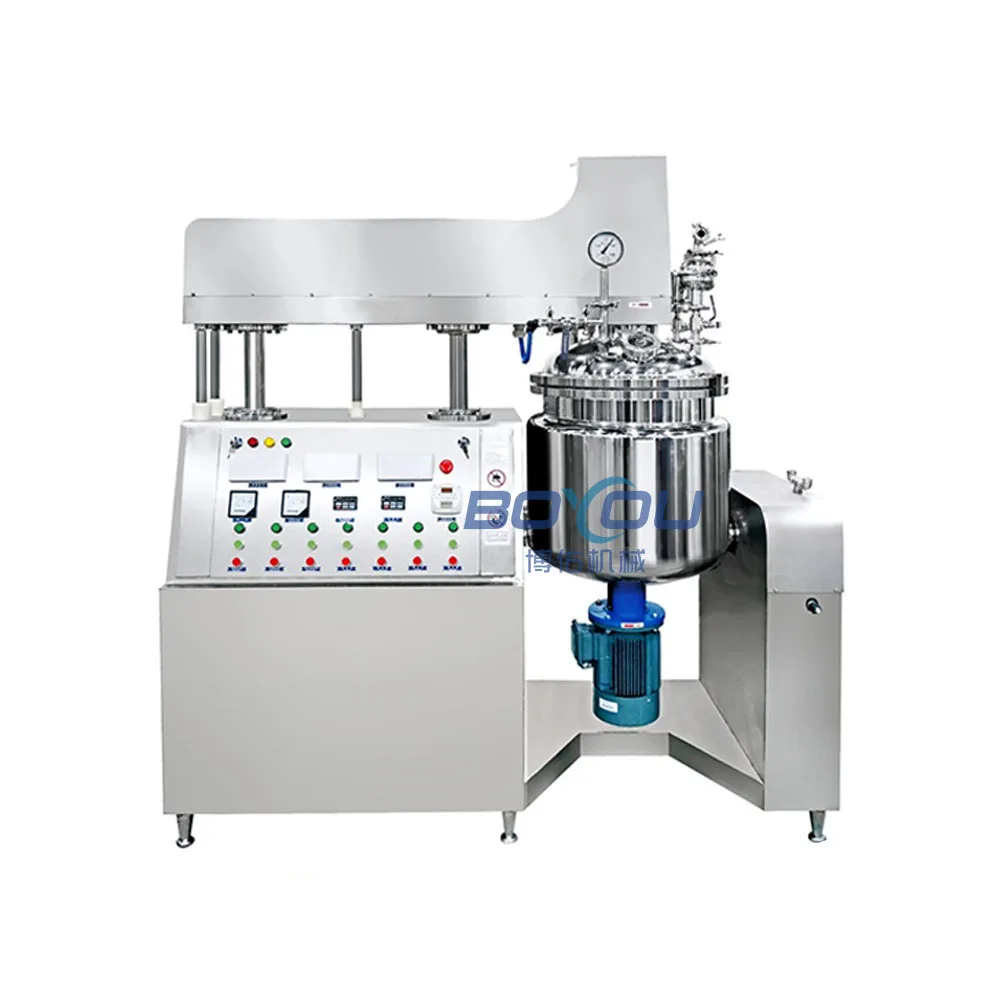 30 liter stainless steel hydraulic lifting vacuum homogenizer emulsifier mixer for paste production cream making