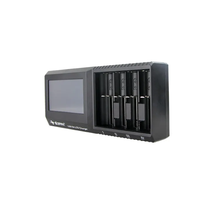 Best EFAN eizfan lux S4 4 bay 18650 26650 battery charger 2.0A charging with touch screen for lithium battery 21700