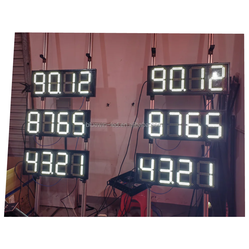 Outdoor waterproof DIP 88.88 8.889/10 8.889  pure white  led gas price signs