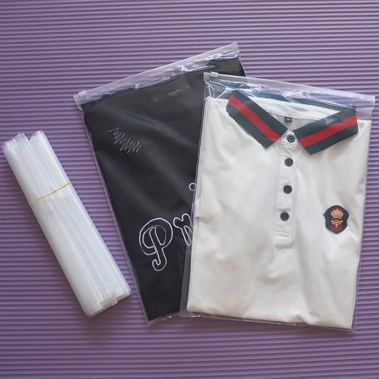 
Transparent zipper bag small size plastic packing bags for women and clothes 