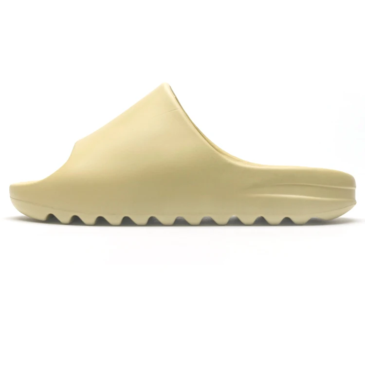  Модные летние мужские тапочки yeezy с открытым носком и логотипом на