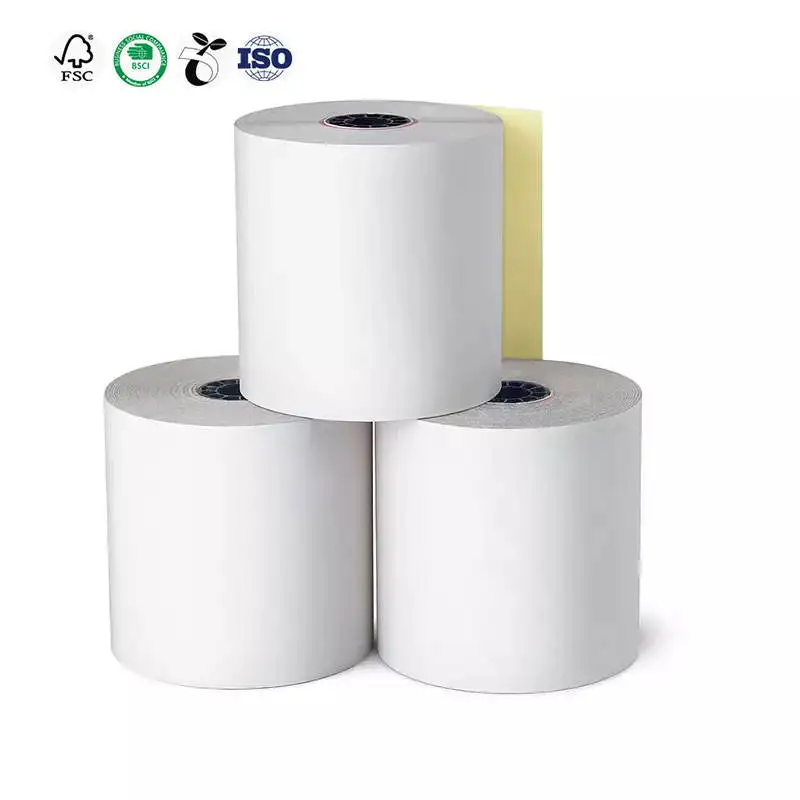 High-Display 2 3 4 Ply Copy Paper Roll Small Ticket Thermal Carbon-Free Heat Sensitive POS Machine Paper Roll