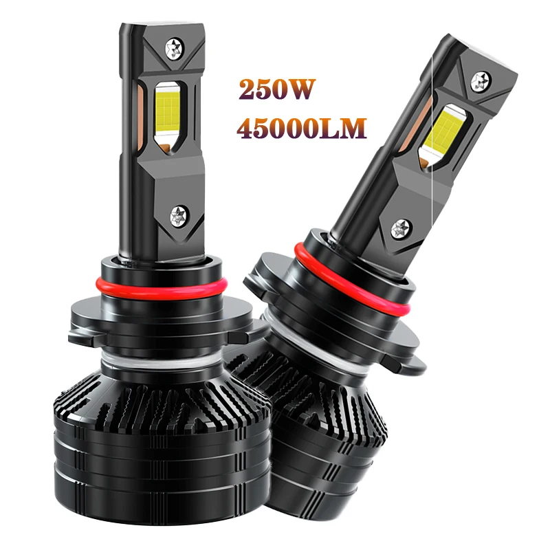 HB3 H11 LED Bulb 45000 LM HB4 D2 D3 CAR Light 4575 Chips CANBUS EMC Diamond White 250W ULTRA BRIGHT LED headlight accessories