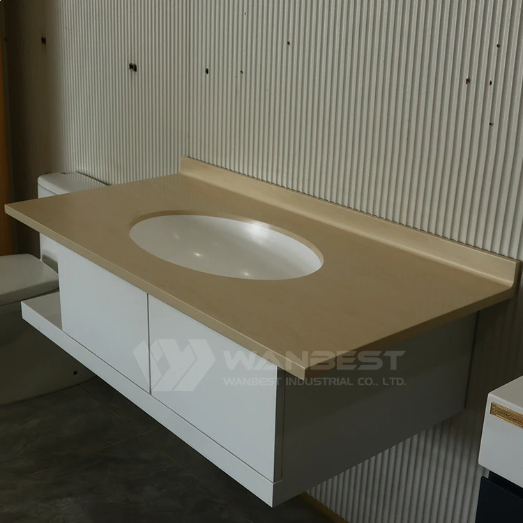 Modern Solid Wood Brown Washroom Bathroom Vanity Bathroom Cabinets White Bathroom Sink for sale
