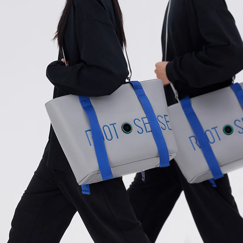 Hyperliving Wholesale Custom Fabric Bag College School Work Travel Shopping Handbag Women Tote Bag Shopper Large Shoulder Bag