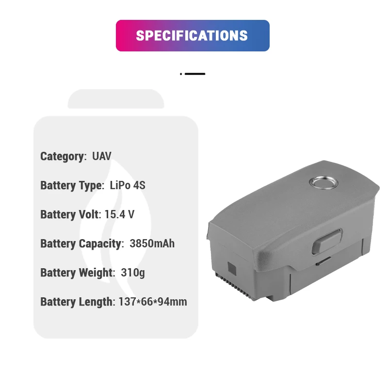 15.4 V 3850mAh Mavic 2 Pro Zoom Intelligent Flight LiPo 4S Battery Flight Time  UAV RC Drone Accessories Batteries