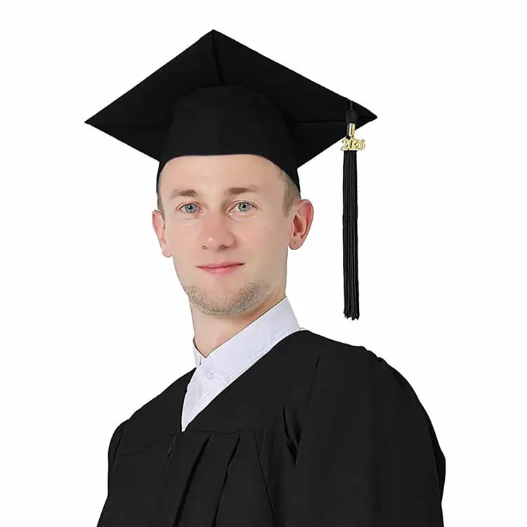 2022 Student Graduation Hat Wholesale Best Quality Gown Caps Adult Gradation Cap with Tassel and Charm