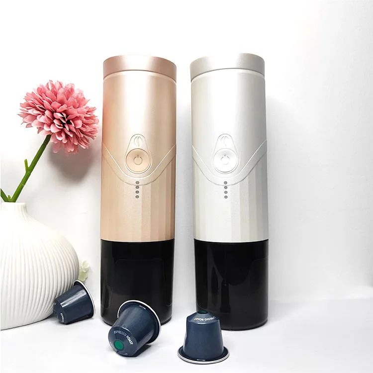 Self Heating 5 Cups Battery Powered for Nespresso Capsule  for Camping RV Hiking Office  Electric Small Travel Expresso Maker