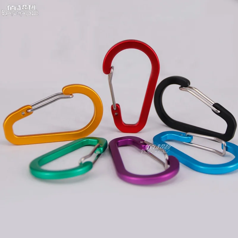 BAICHAOLI 5 D flat Wire buckle Aluminum alloy many colors carabiner hooks