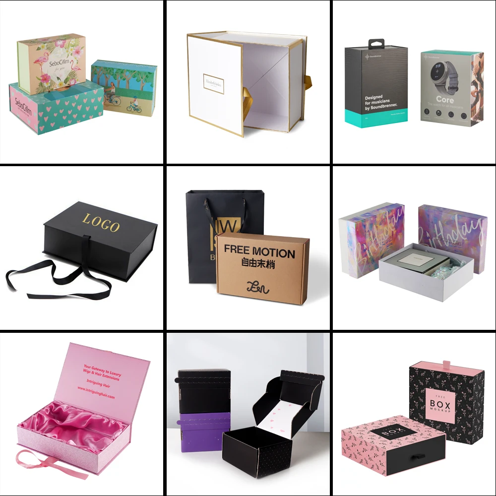 Custom Design Black Luxury Caja De Con Lman Magnetic Gift Box With Foam Velvet Inserts
