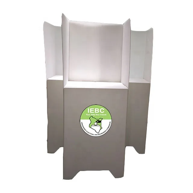 Corrugated plastic polling booth for Kenya