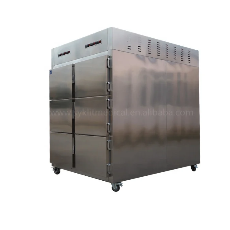 Manufacturer Price Stainless steel morgue freezer 6 body mortuary refrigerator/Morgue refrigerator