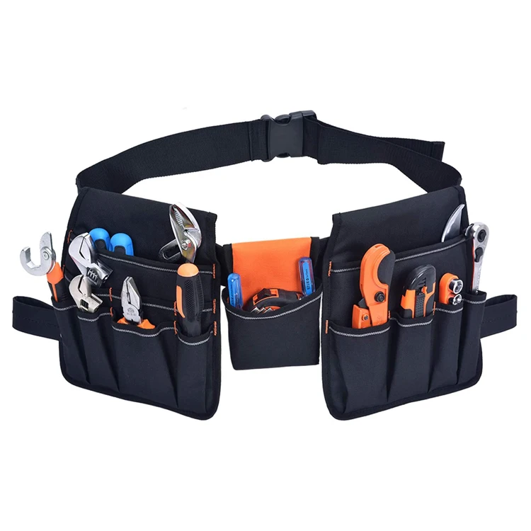 Professional Heavy Duty Tool Pouch Belt Bag for Carpenters, Electrician