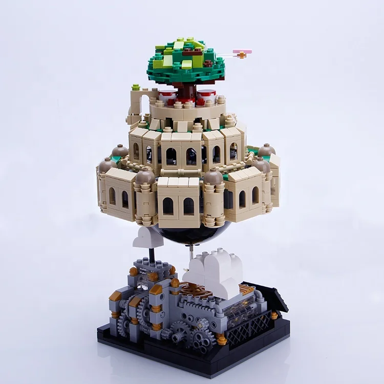 Hot sell XB-05001unique rotate sky castle model creative toys DIY building block bricks compatible Mould kingu block toys toddle