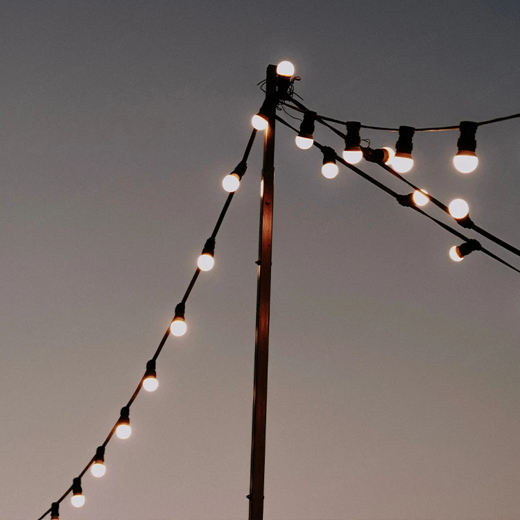 Led Belt Festoon Light Festive Carnival Fairy Holiday Lights for Wedding Party E27 G45 Globes Waterproof 40 80 FlatA