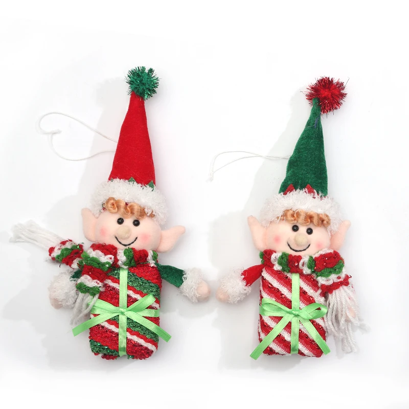 New Xmas Candy Box Elf Doll Gift Bag Pendant Christmas Tree Hanging Ornament Xmas Decorative Pendant