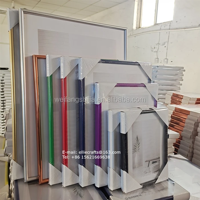 Top Selling Bulk Picture Frames Custom Size Flat Surface Eco-friendly PVC photo frame colorful plastic stand photo frame