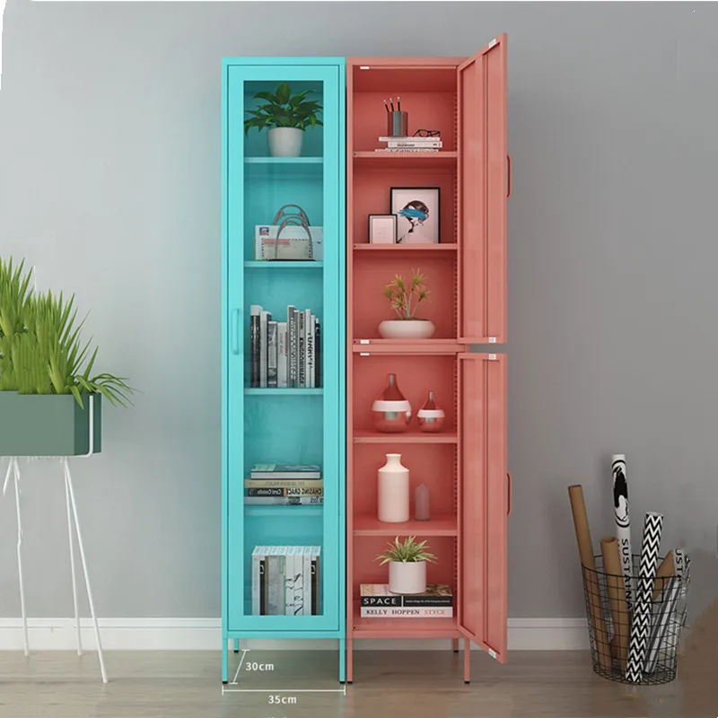 Modern Nordic Style Simple Design Bookcase With high leg Small Cabinet Book Shelf Cabinet