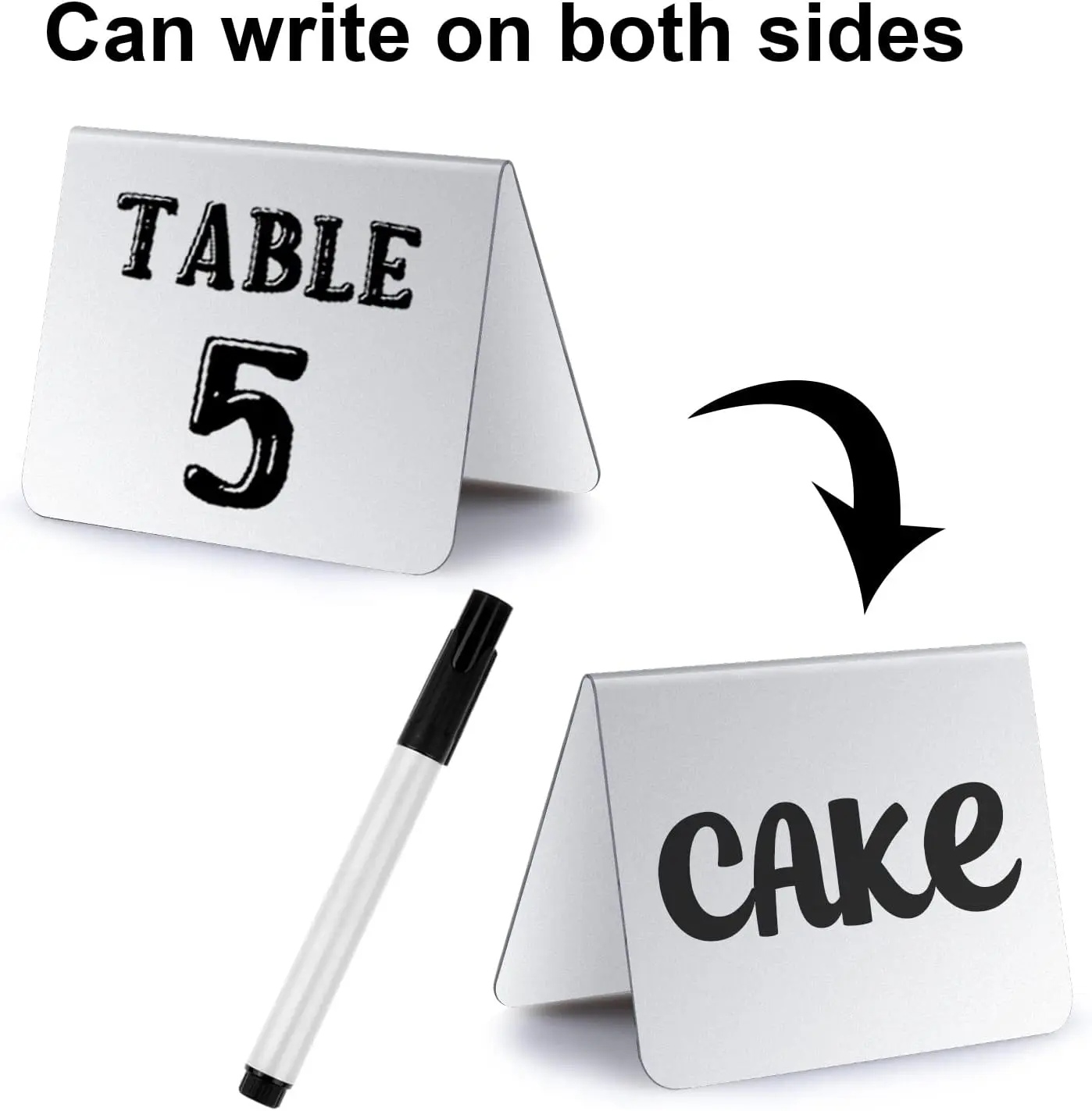 Acrylic Mini Chalkboard Sign Tabletop Blackboard for Weddings, Parties, Message, Buffet, Bakery and Retail, 3.9 x 2.9