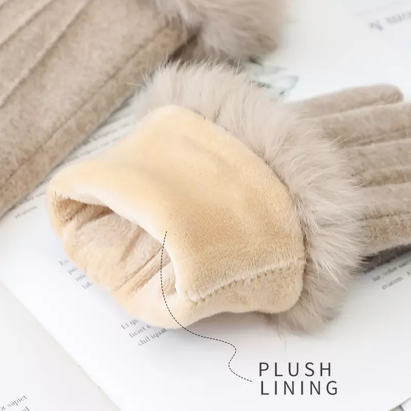 Classic Winter Fashion Wool Women Gloves Cashmere New Style Gloves