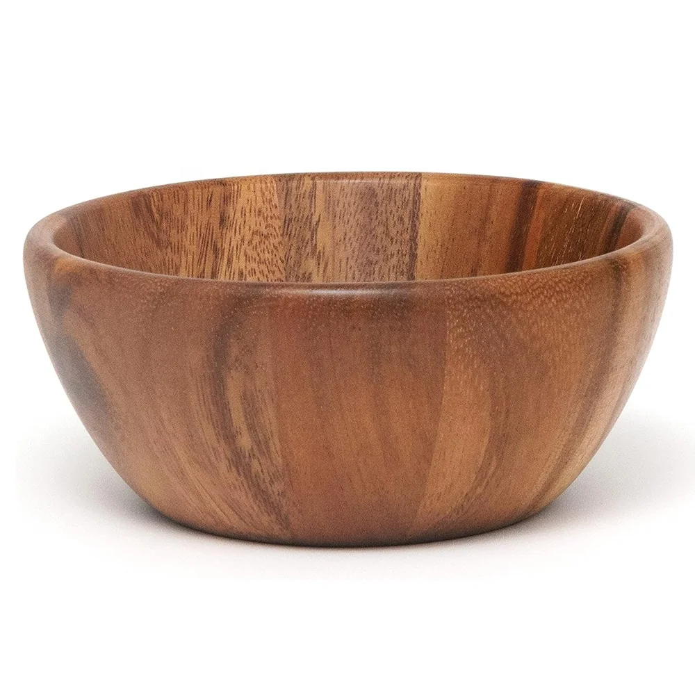 FLYWOD kitchen tools custom wood vegetable fruit bowl wooden salad bowl wooden bowl