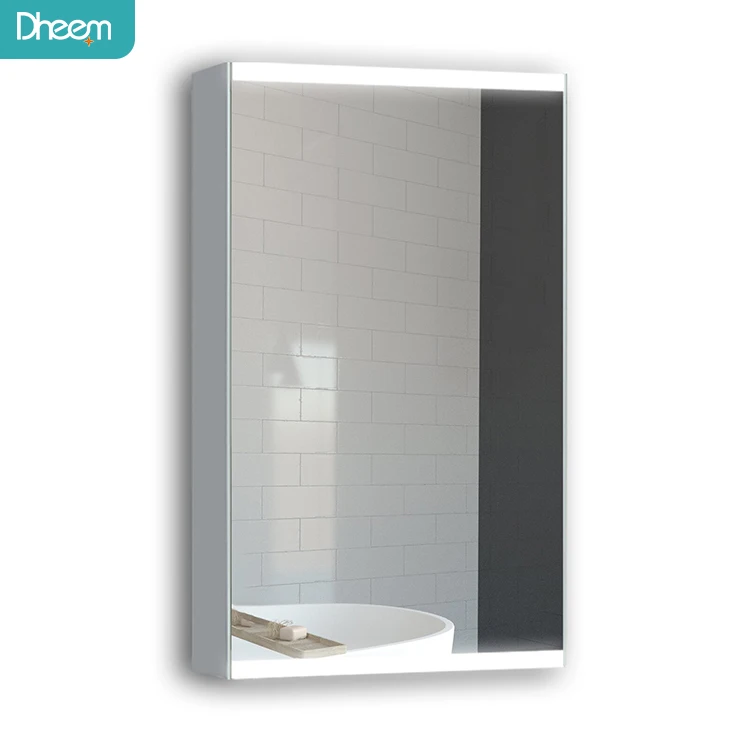 High End Custom Storage Bathroom Mirror Cabinet Easy To Operate Single Door Mirrored Bathroom Medicine Cabinet