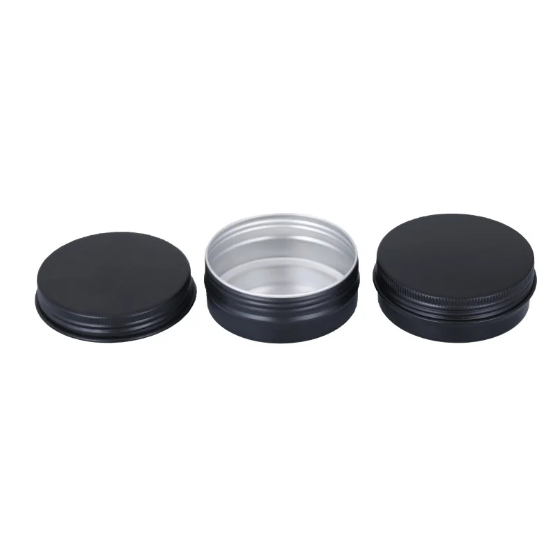 Empty Storage Container 5ml 10ml 15ml 20ml 30ml 60ml 80ml 100ml Aluminum Cosmetic Jars Silver Black Gold Metal Aluminum Tin