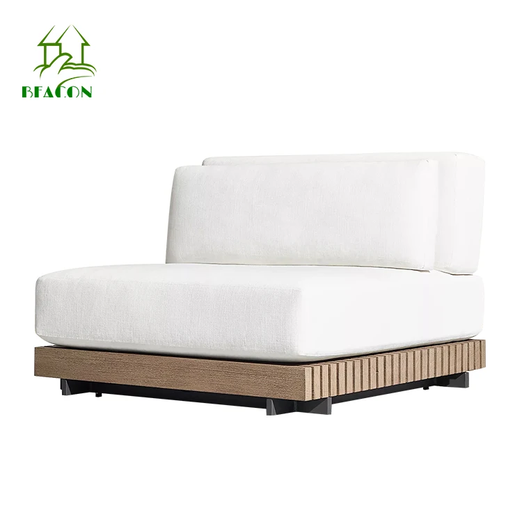 Outdoor furniture sofa garden chair set waterproof fabric quick dry sponge white outdoor furniture sofa